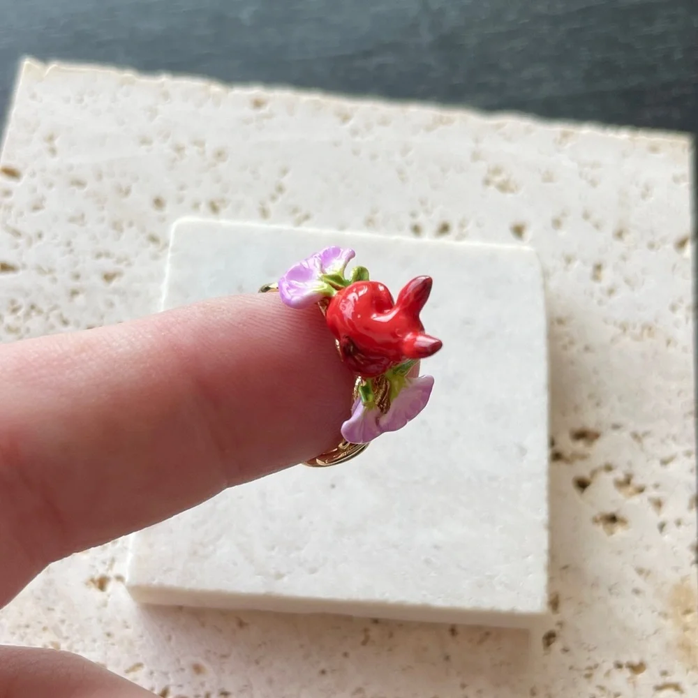 Les NEREIDES Red and Purple Fox 🦊 Ring